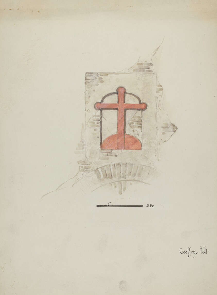 Cross over Main Entrance to Mission