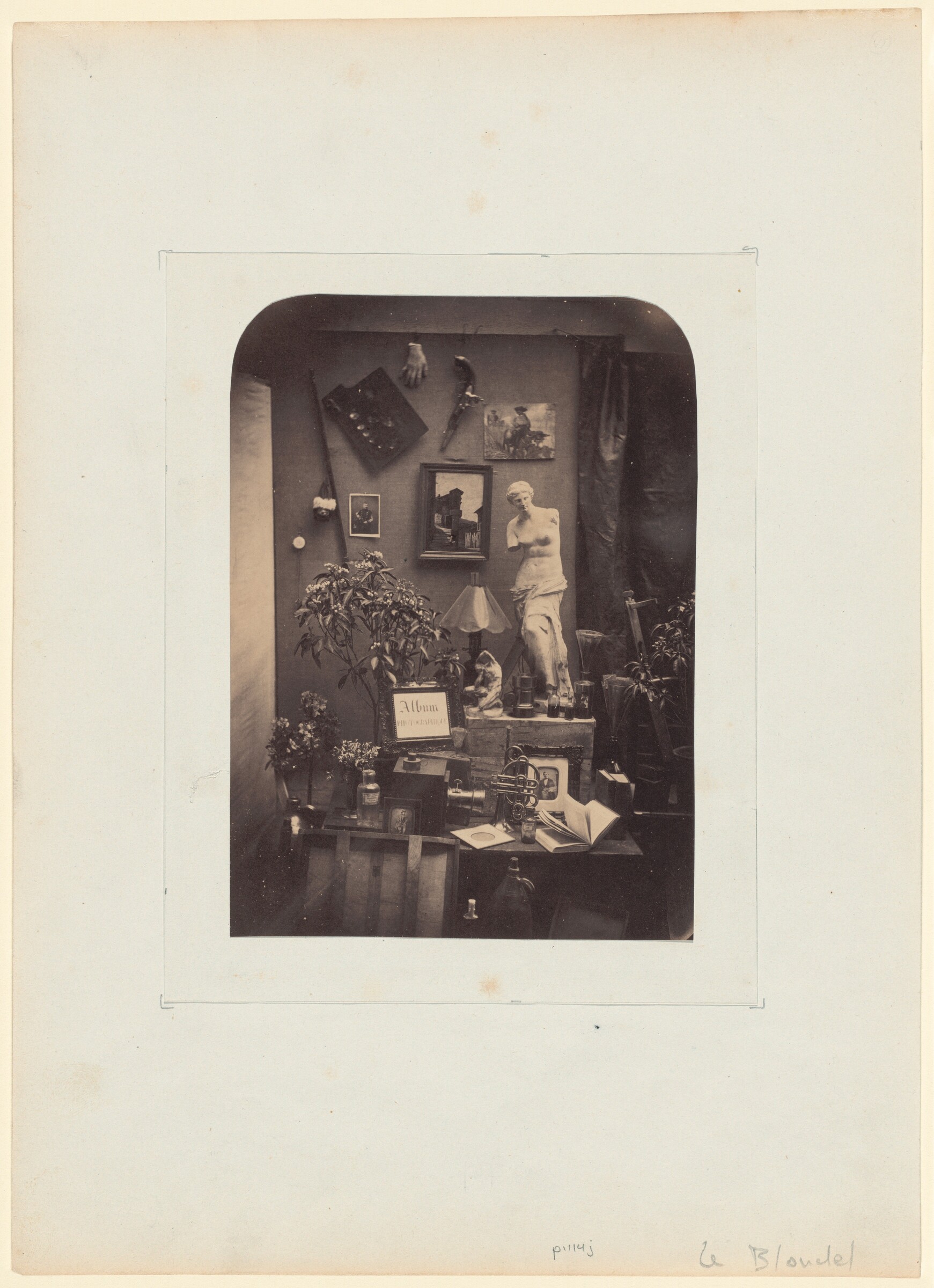 Décor d'atelier, nature morte, Alphonse Le Blondel, c. 1855