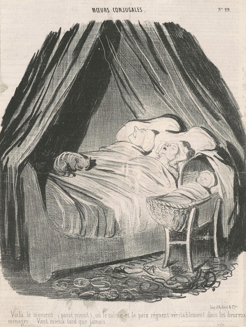 Voilà le moment (passé minuit) o∙ le calme et la paix règnent véritablement dans les heureux ménages. Vaut mieux tard que jamais.