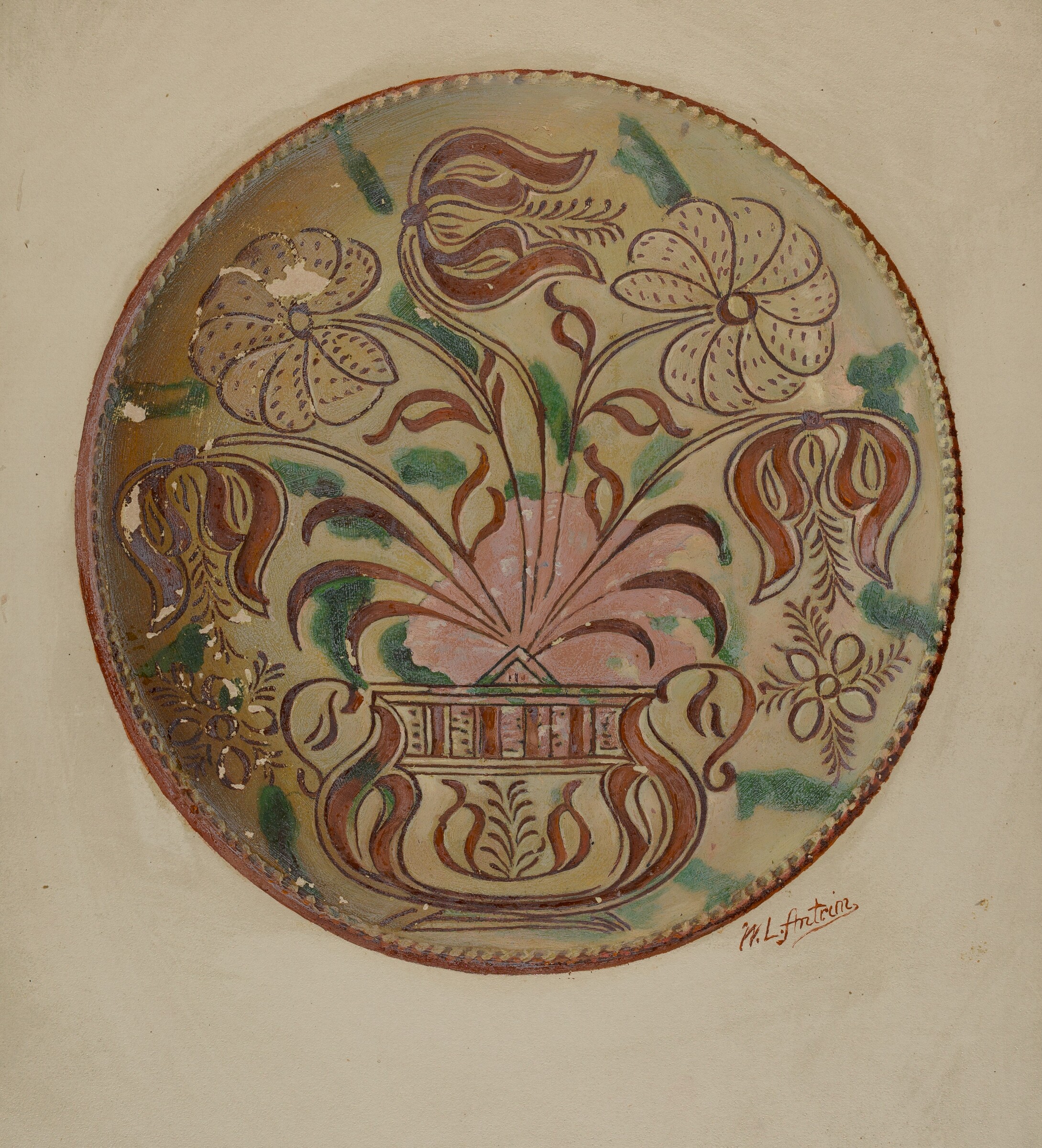 Pa. German Plate, William L. Antrim, c. 1936