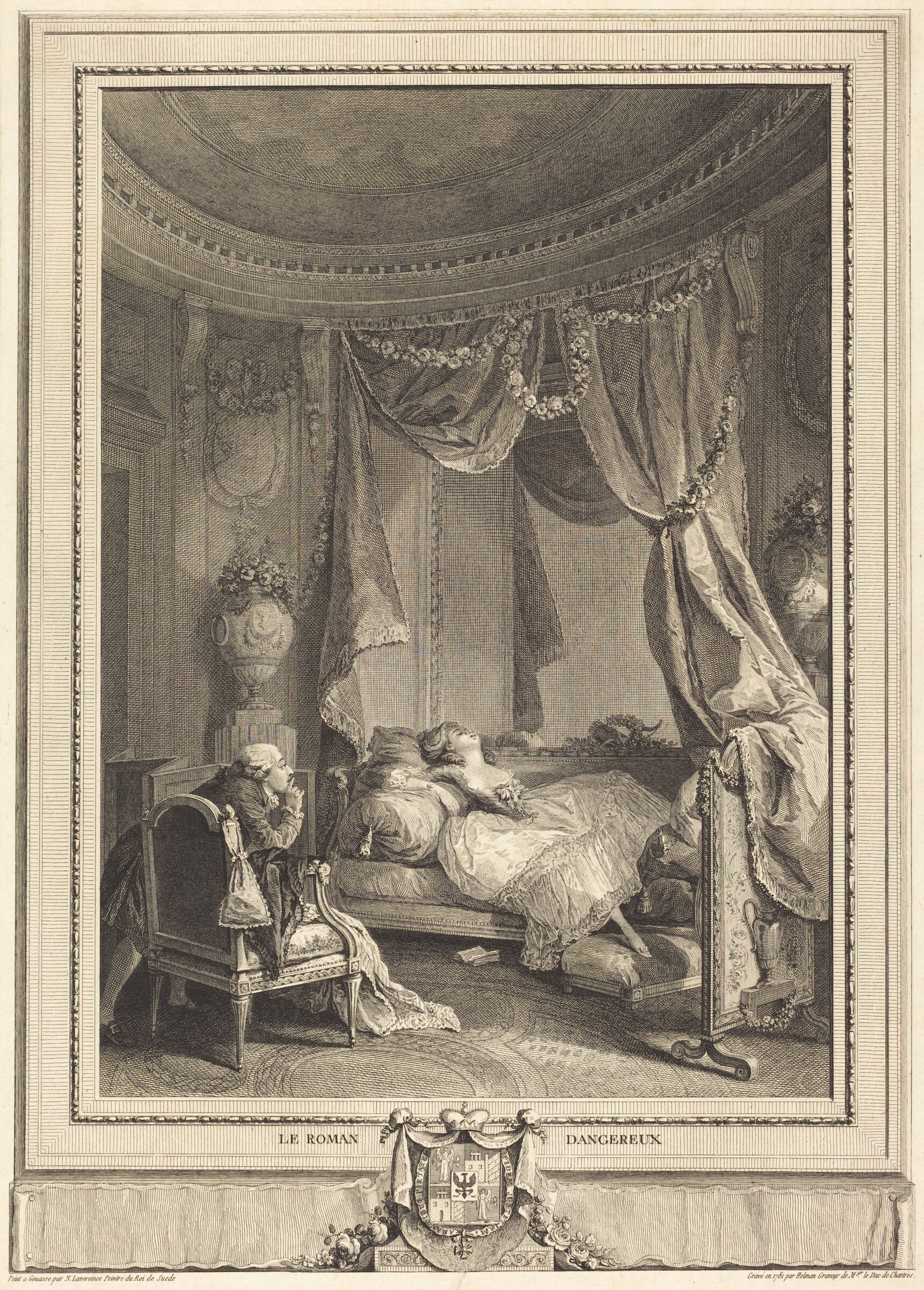 Le roman dangereux, Isidore-Stanislas Helman after Nicolas Lavreince, 1781
