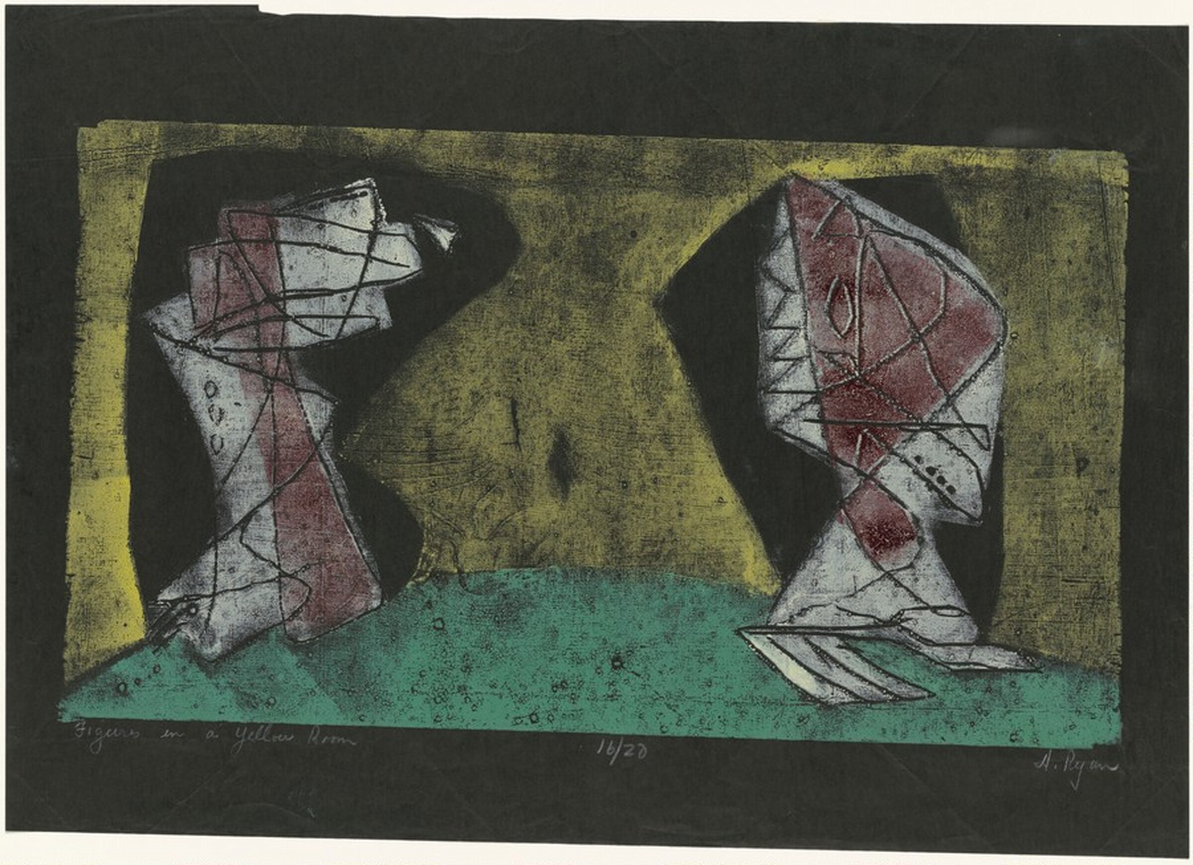 Figures in a Yellow Room, Anne Ryan, 1946