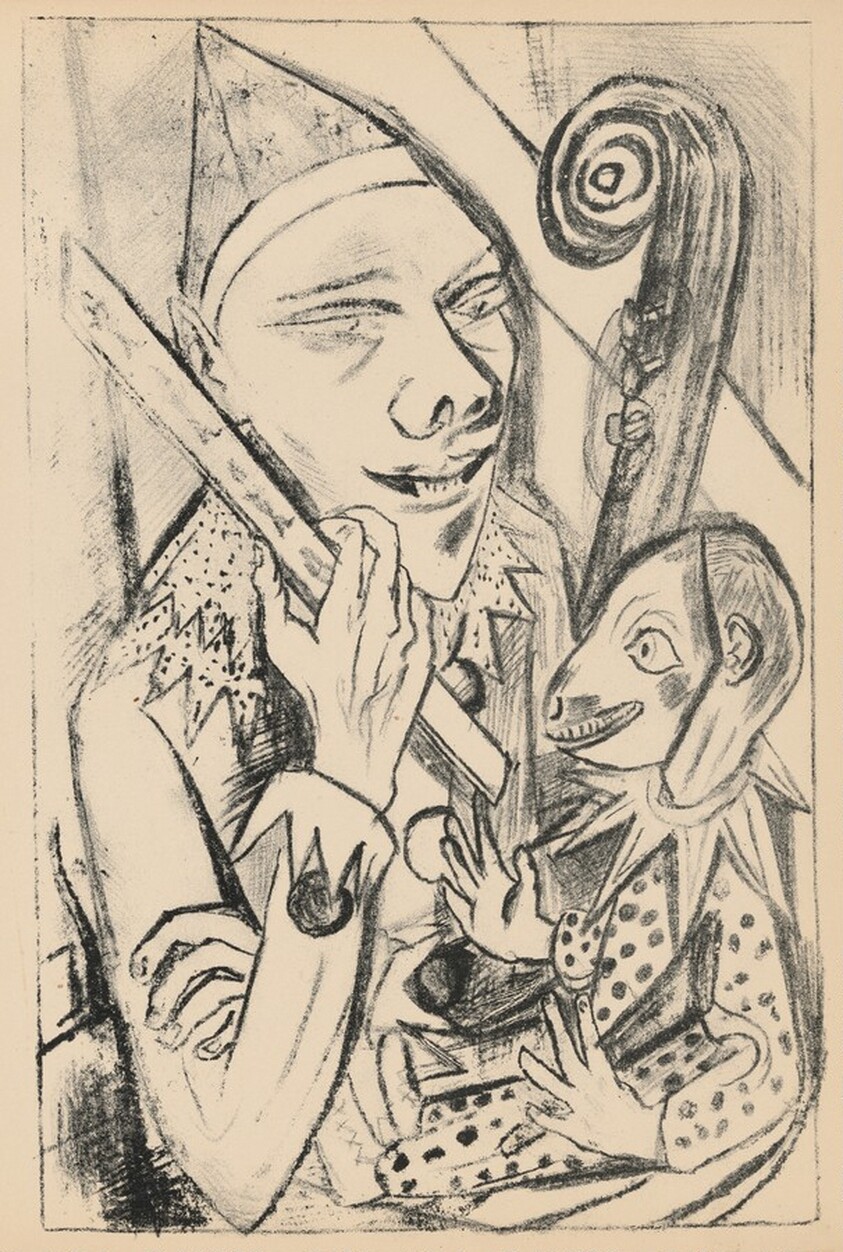 Pierrot und Maske (Pierrot and Mask) from Deutsche Graphiker der Gegenwart (German Printmakers of Our Time)