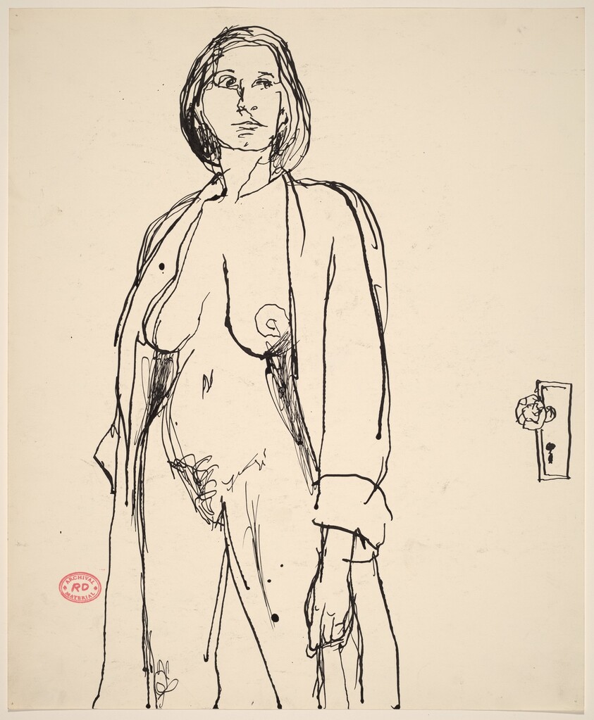 untitled [standing female nude with open robe]