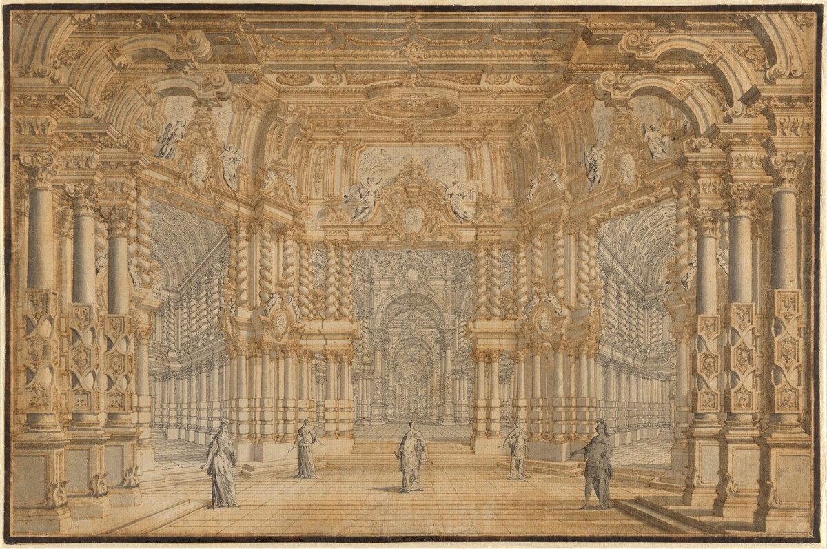 A Stage Design for an Opera with Actors