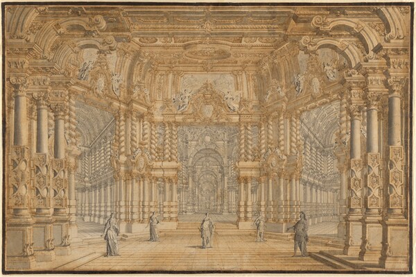 A Stage Design for an Opera with Actors