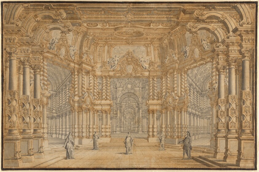 A Stage Design for an Opera with Actors
