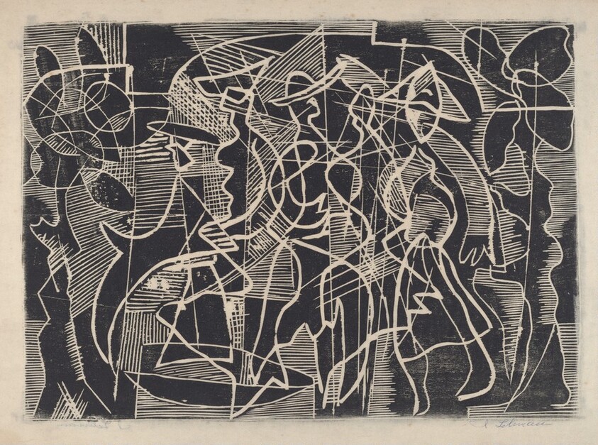 Untitled (Abstraction with Strolling Figures)