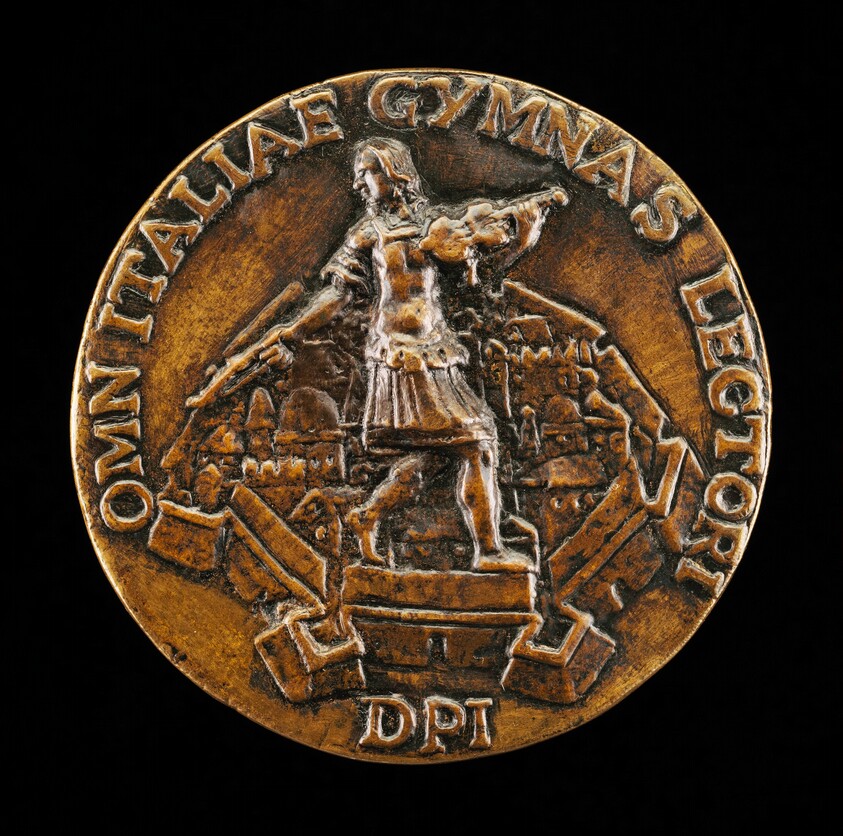 Young Man Walking on Town Walls [reverse]