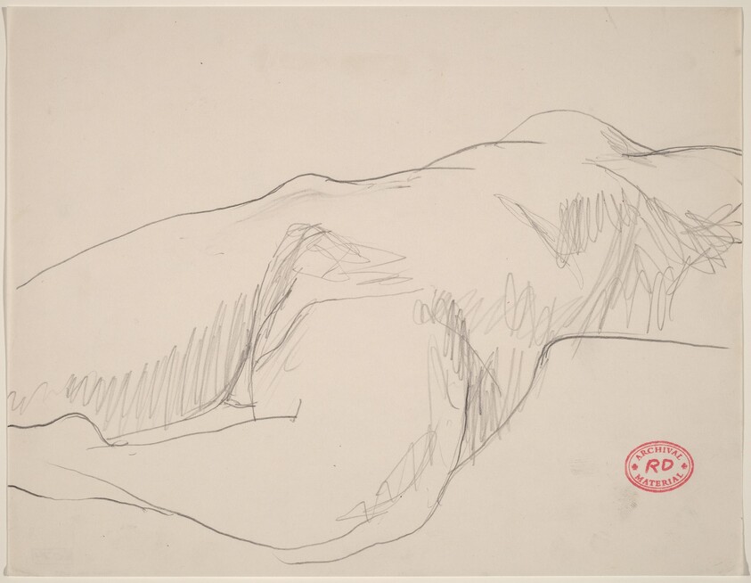 Untitled [torso of reclining female nude]