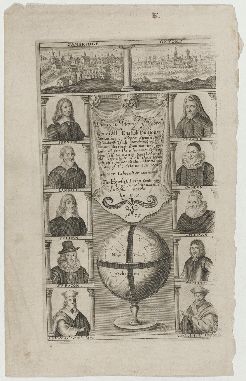 Title Page to The New World of Words or A General English Dictionary