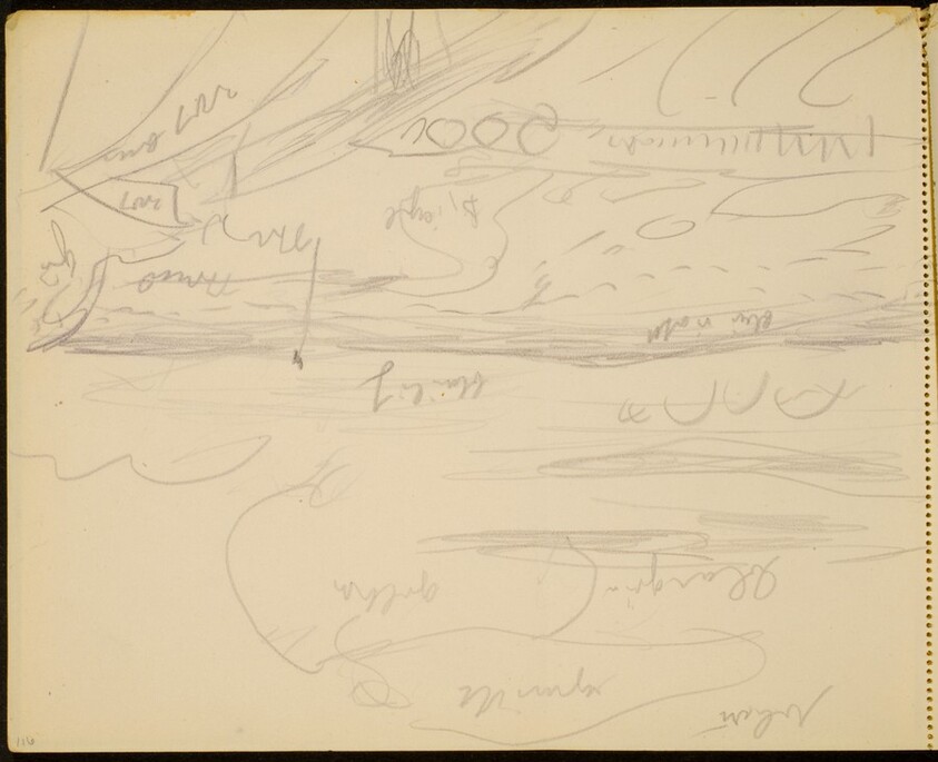 Meereslandschaft, Farbangaben (Seascape with Notations) [p. 116]