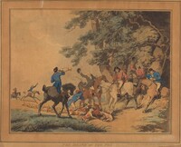 The Death of the Fox, Thomas Rowlandson, published 1786