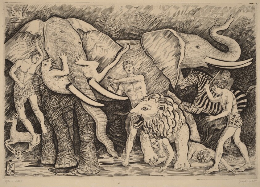 Hunting with Elephants / Great Hunt (Chasse avec elephantes / Grande chasse)
