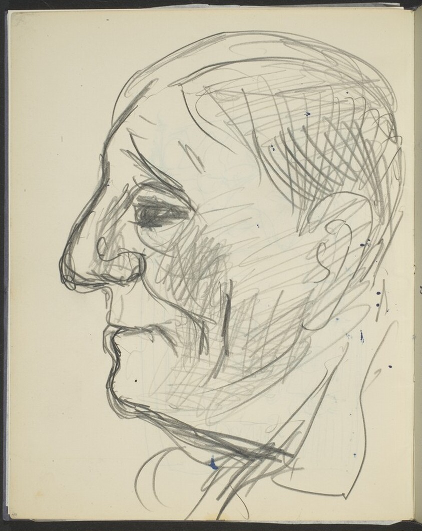 männliche Bildnisstudie (Male Profile) [p. 40]