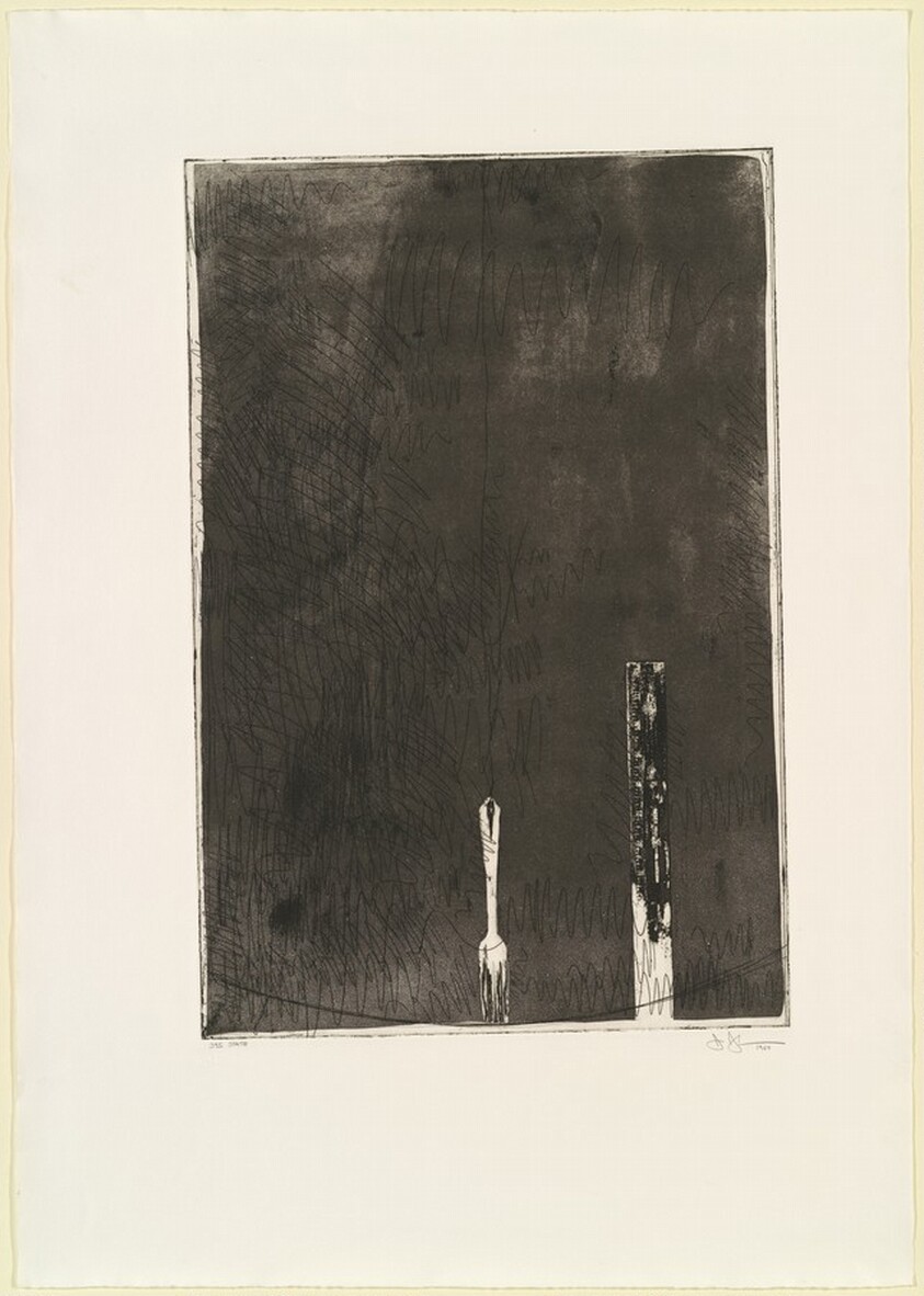 Untitled, Second State (Ruler and Fork) [state proof of 3rd state]