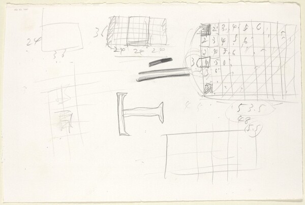 Sketch for "The Sharing of Nameless" [verso]