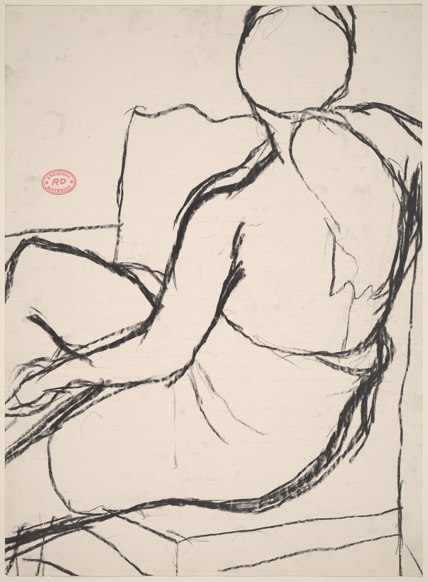 Untitled [seated woman with a ponytail turning away]