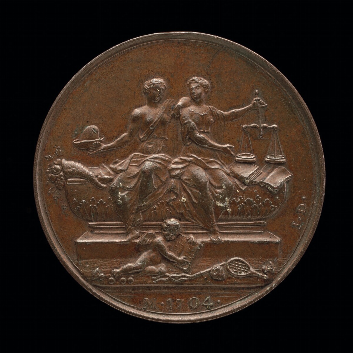 Personifications of Liberty and Justice on a Sarcophagus [reverse]