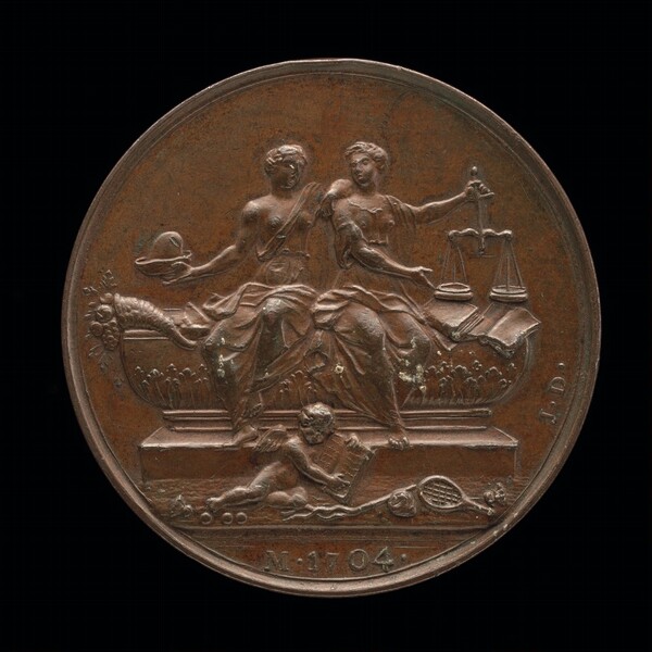 Personifications of Liberty and Justice on a Sarcophagus [reverse]