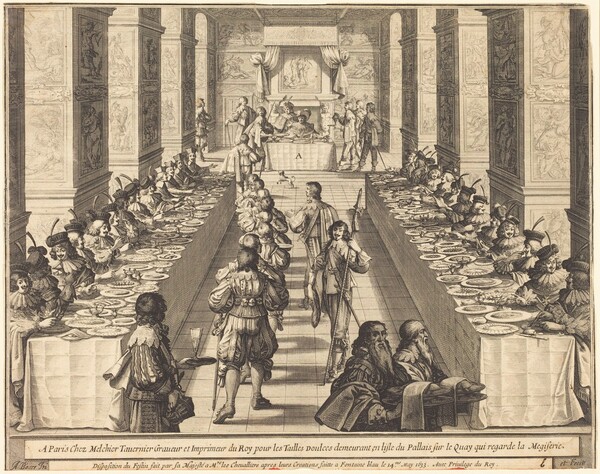 Banquet Given by the King to the New Knights