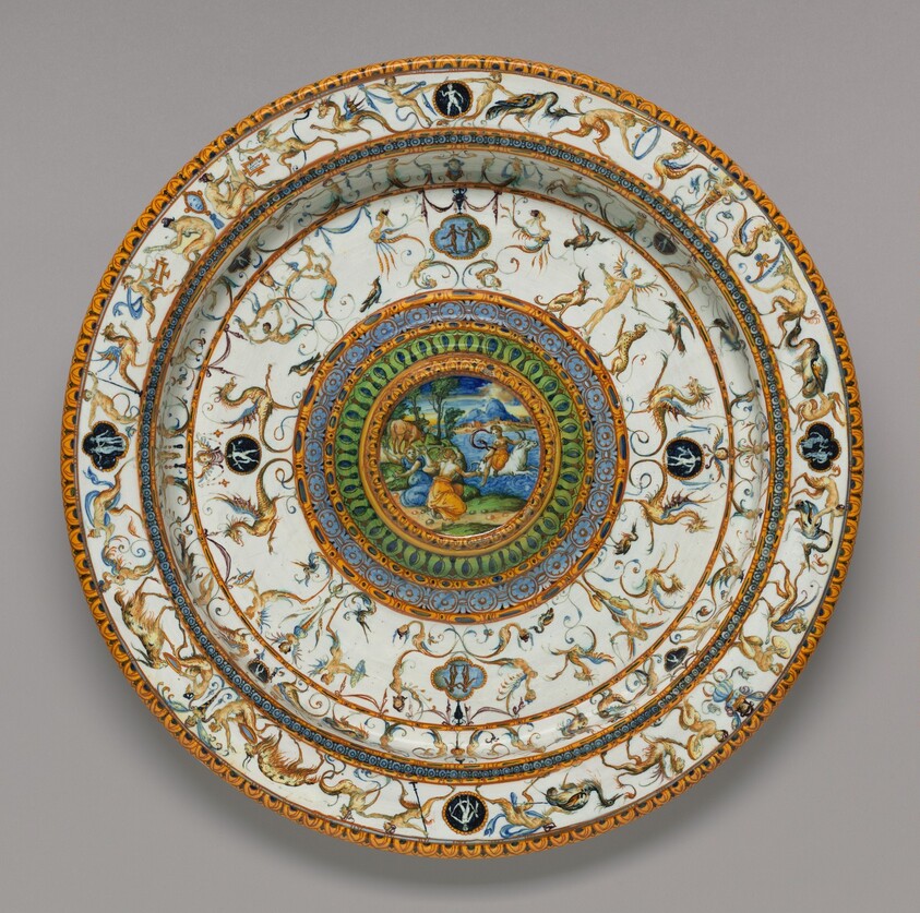 Ewer basin with Europa and the Bull and Cadmus and the Dragon