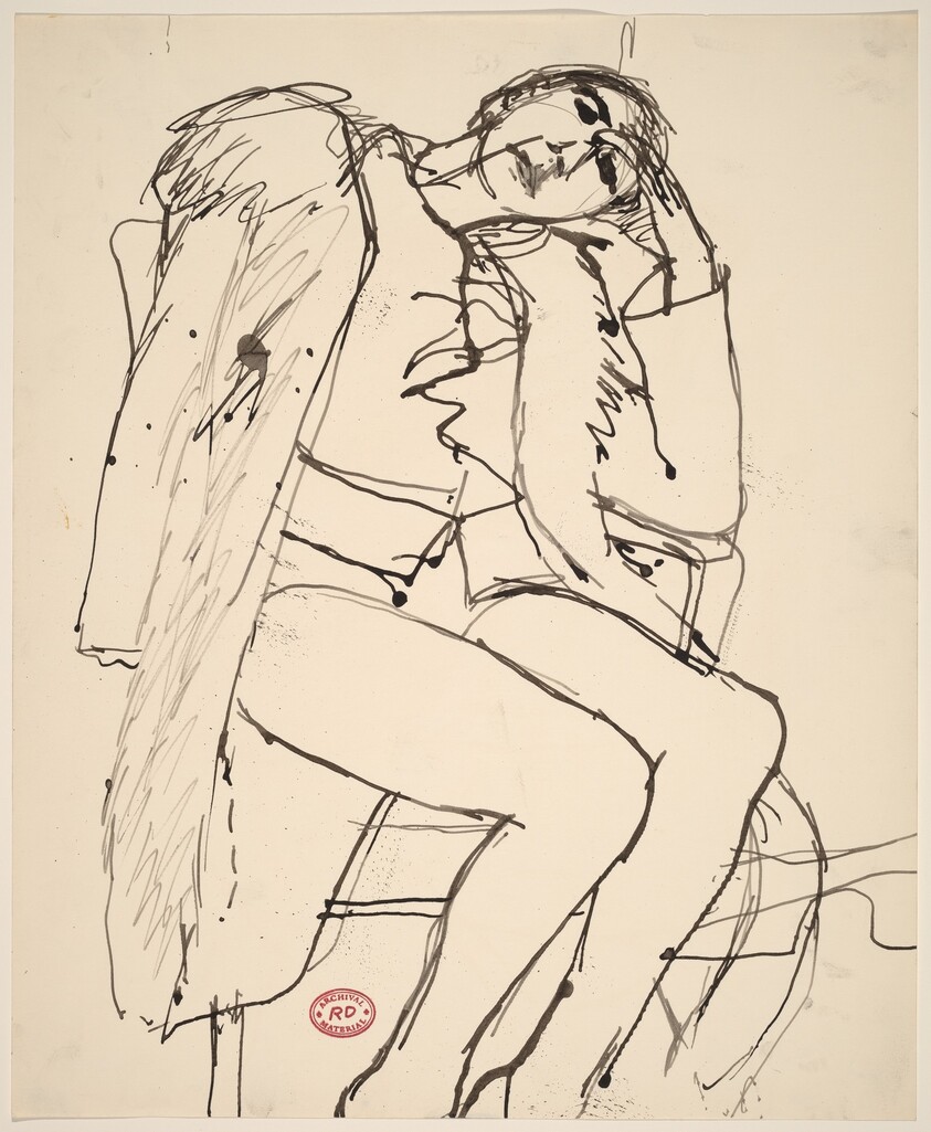 Untitled [seated woman in coat with fur collar]