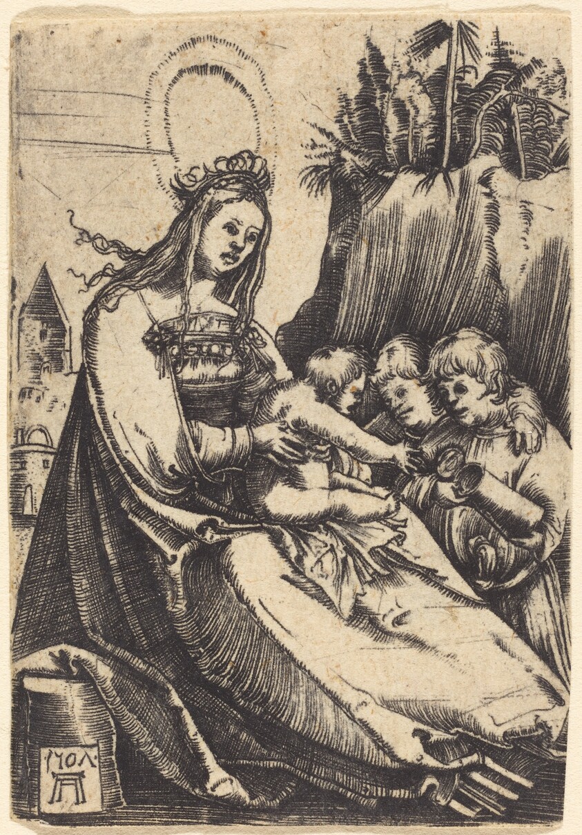 Virgin and Child with Two Boys