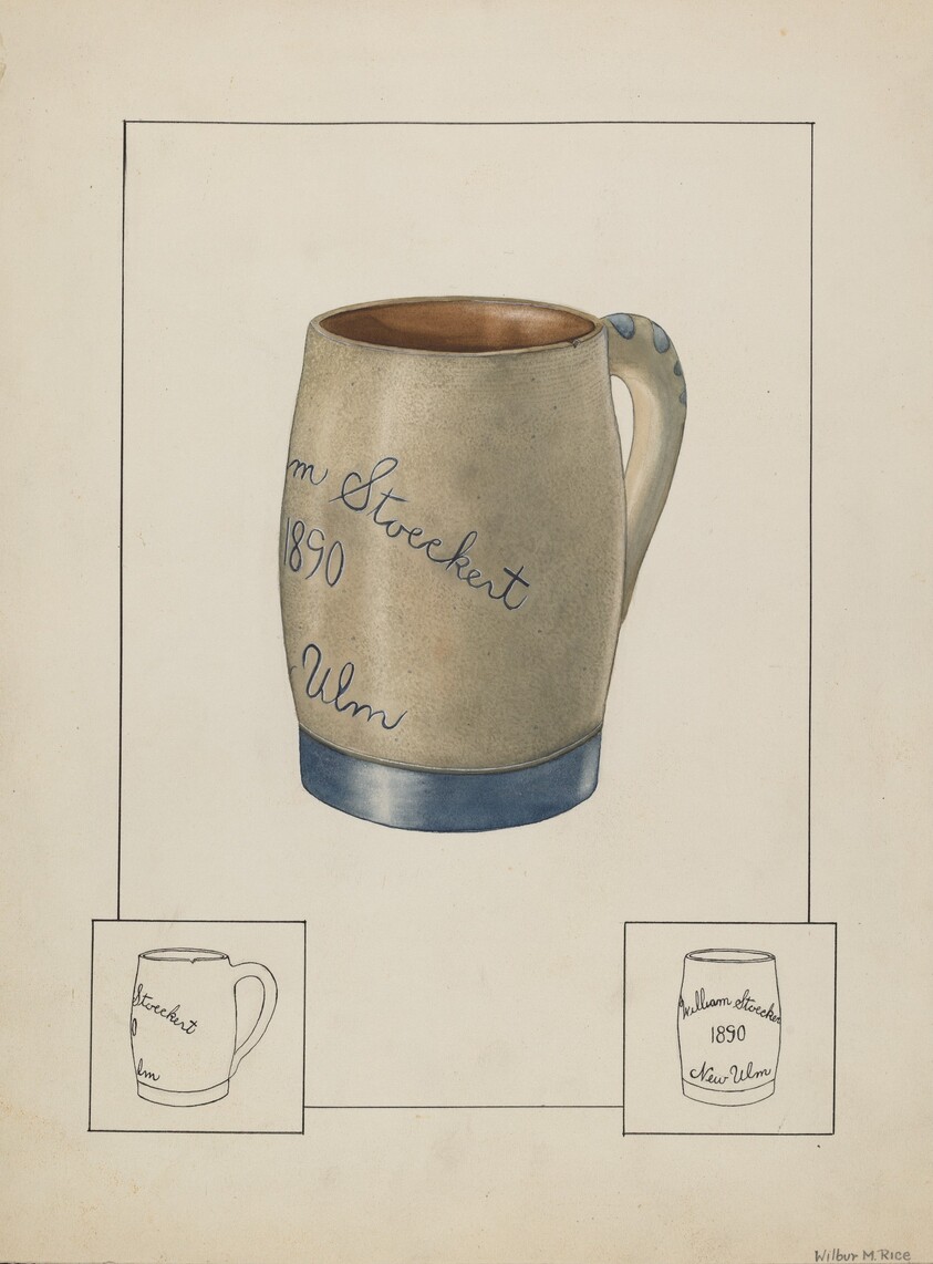 Earthenware Beer Mug
