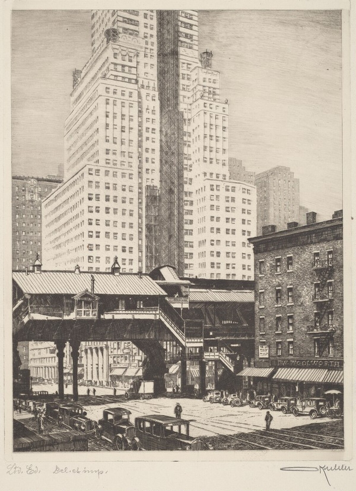 Third Avenue "El" at 42nd Street, c. 1923