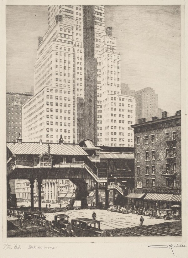 Third Avenue "El" at 42nd Street, c. 1923