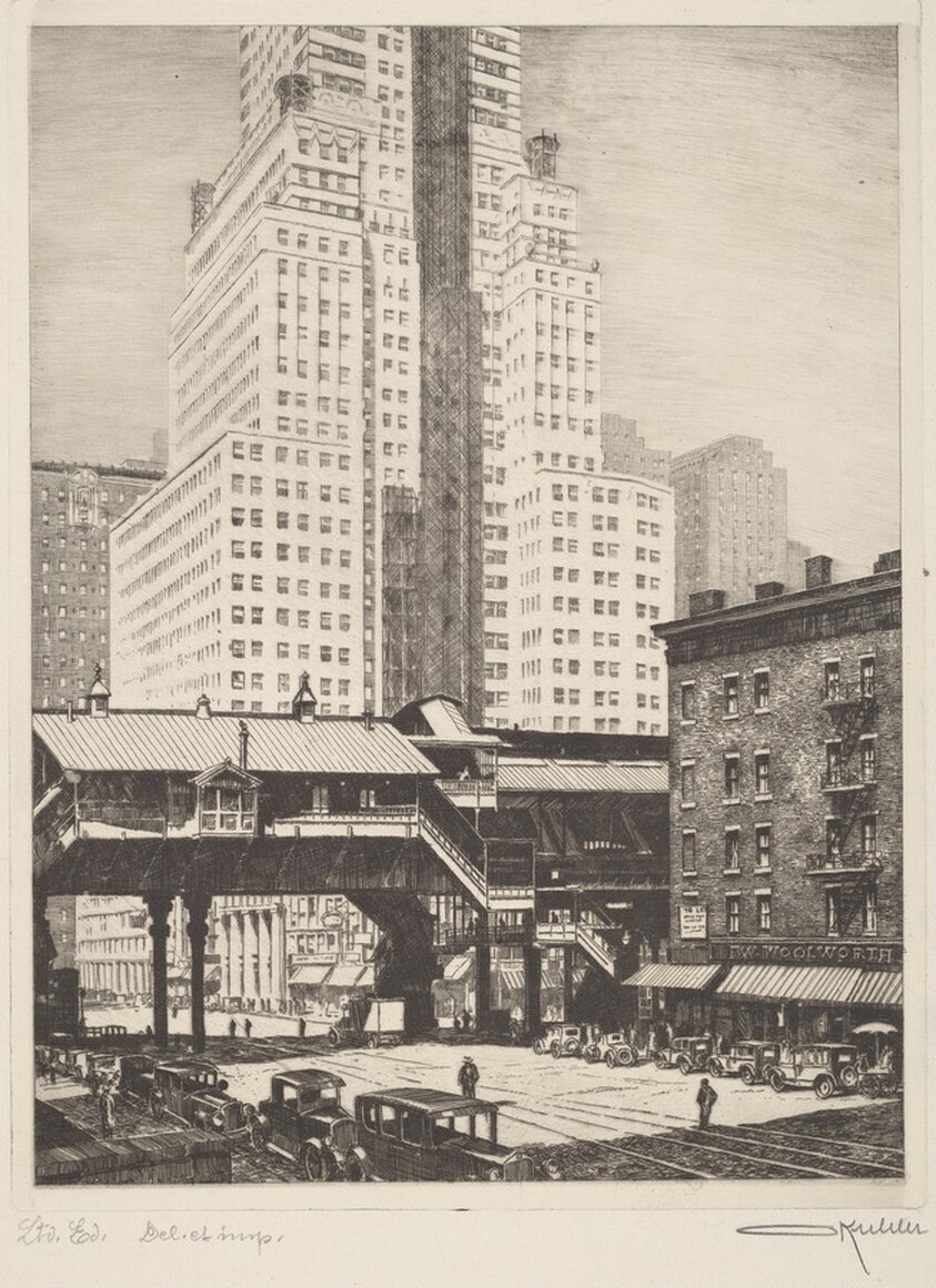Third Avenue "El" at 42nd Street, c. 1923