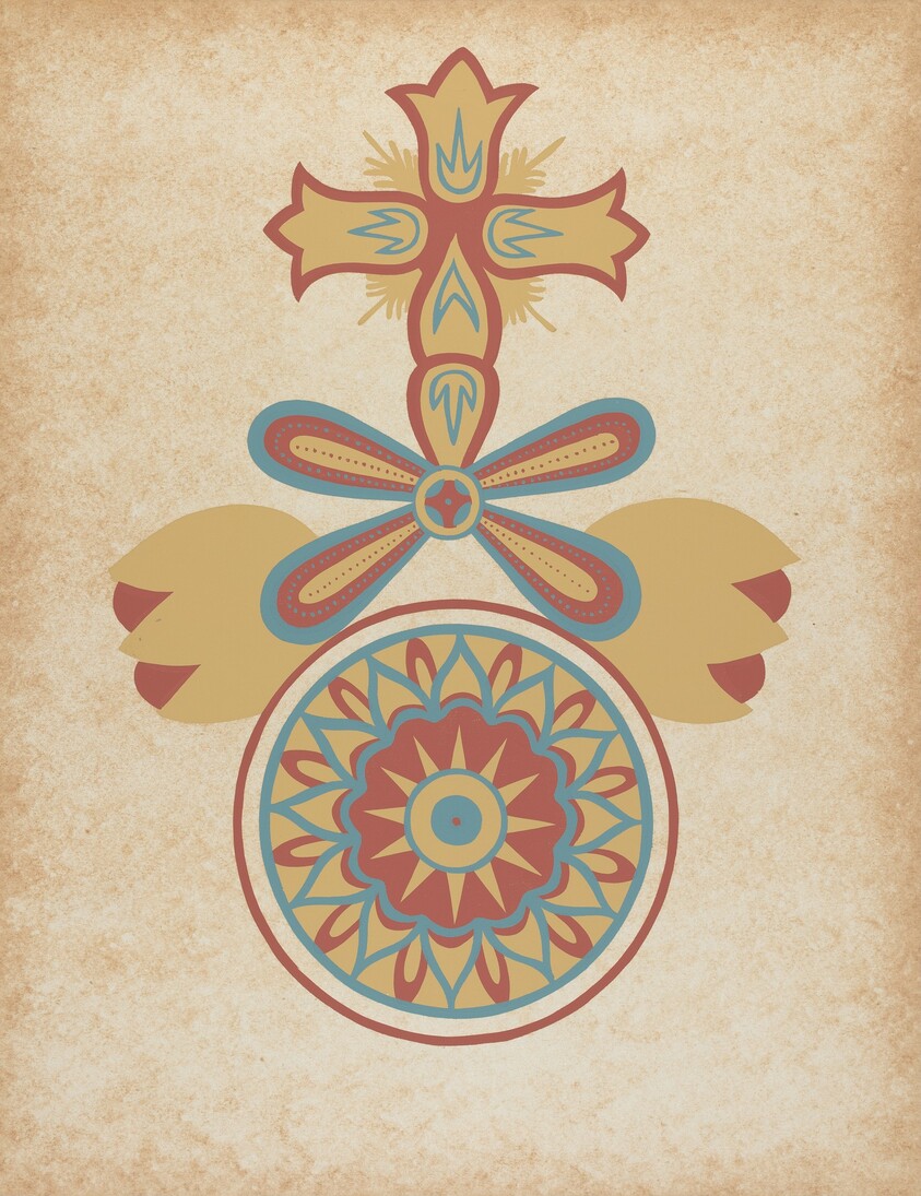 Santa Barbara Mission Doorway Design from the portfolio "Decorative Art of Spanish California"