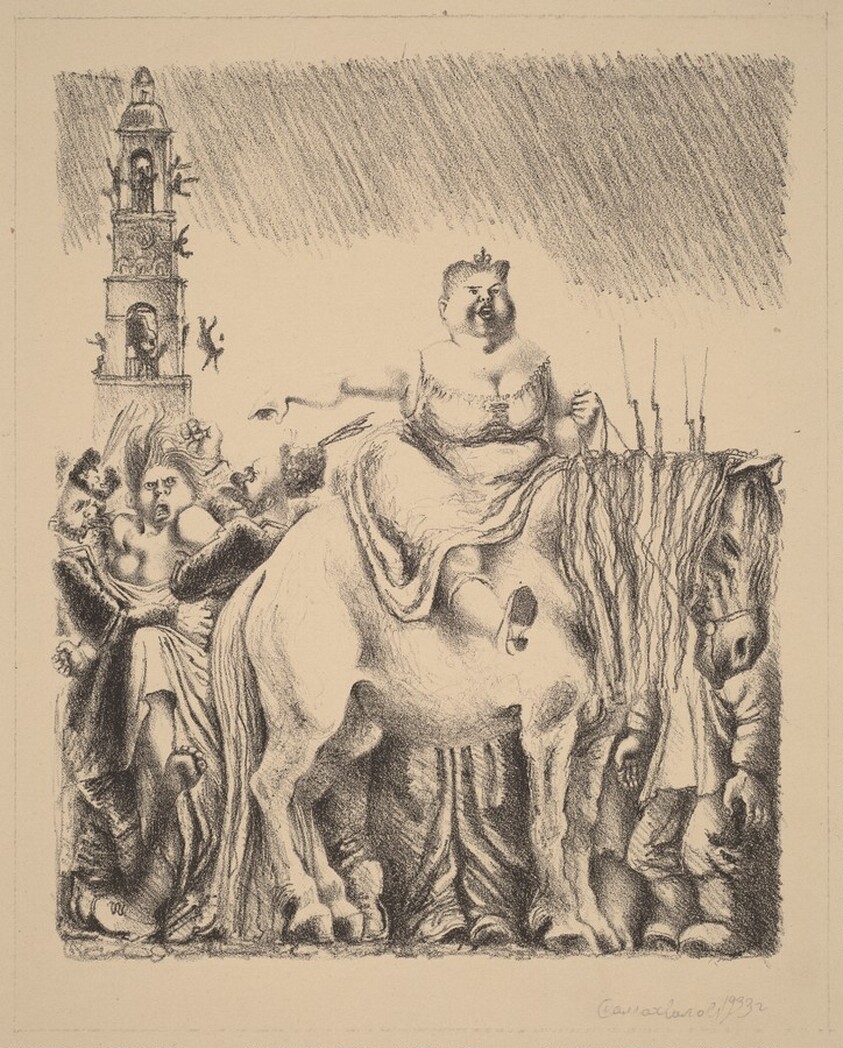 Woman on White Horse