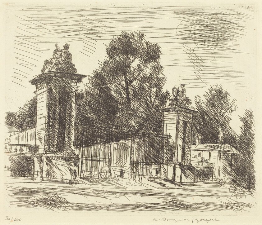 Entrance to the Orangerie, Versailles (Large Plate) (Versailles, l'Entree de l'Orange