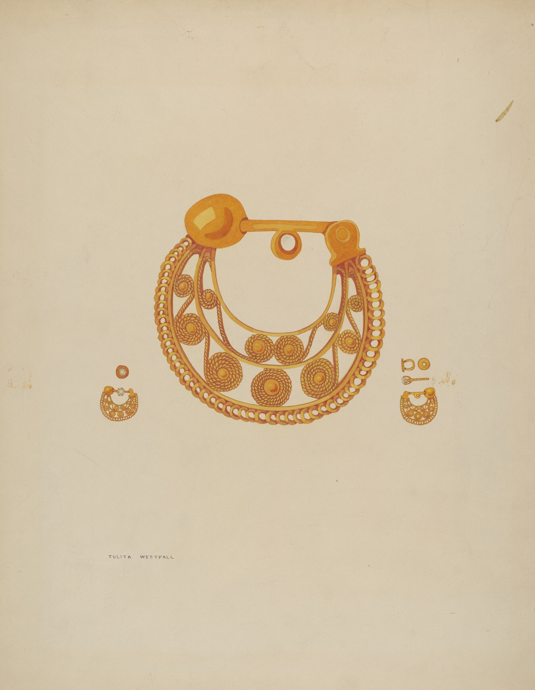 Earrings, Tulita Westfall, c. 1937