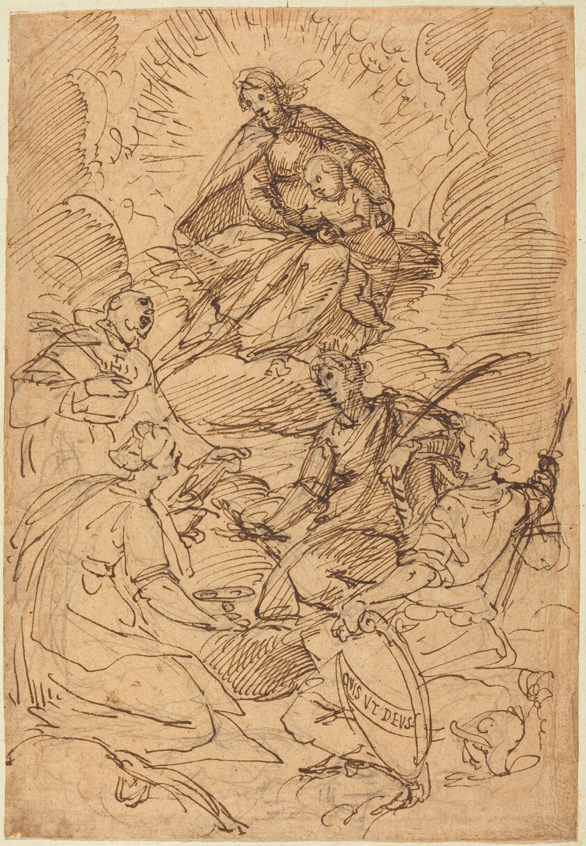 The Madonna and Child in Glory Adored by Saints