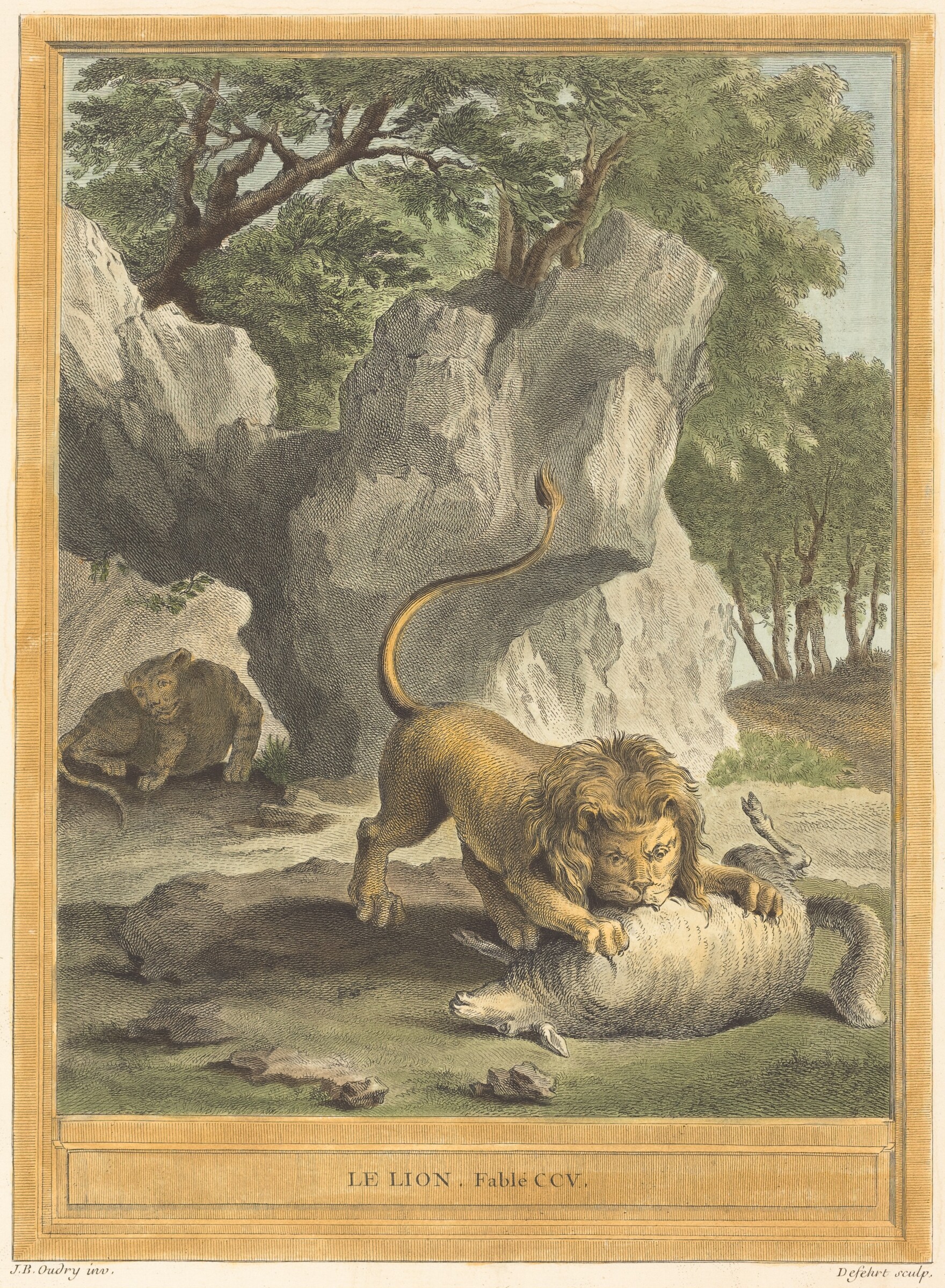 Le lion (The Lion), Жан-Батист Удри, издание 1759