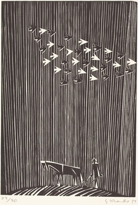 Ploughman and Flocks of Birds (Pfluger und Vogelschwarm)