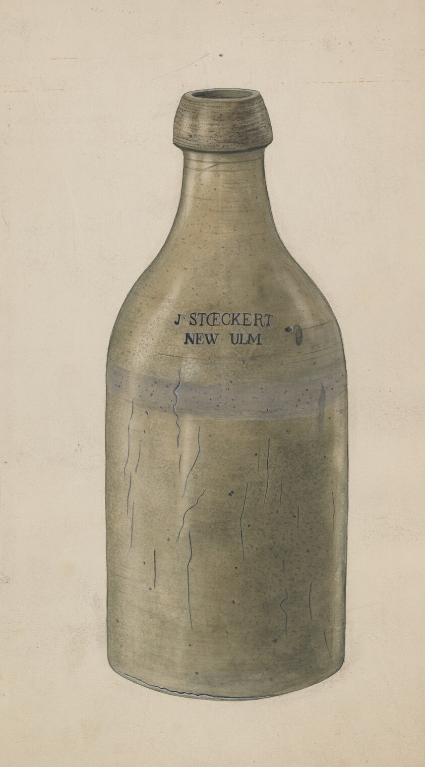 Stoneware Beer Bottle