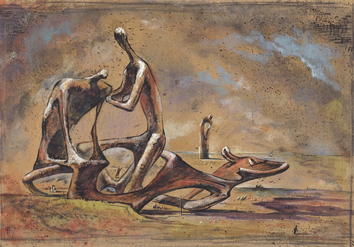 Monumental Surrealist Sculptures in a Landscape