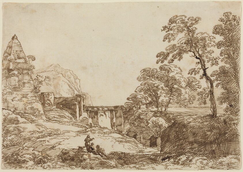 Landscape with a Pyramid and Classical Ruins