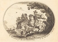 Saint George and the Dragon, Balthasar Moncornet