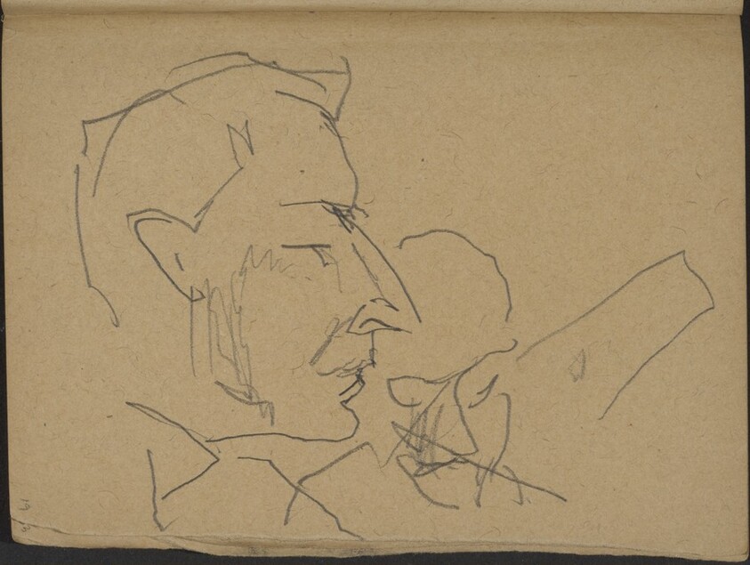 Zwei Männer, der vordere im Profil (Two Men, one in Profile) [p. 19]