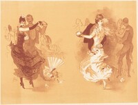 Waltz of the Blonde and Waltz of the Brunette, Jules Chéret, 1880s