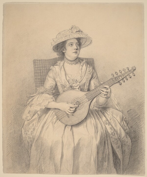 Woman Playing a Cittern