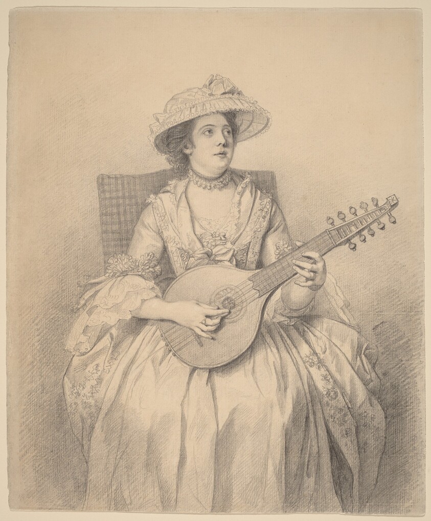 Woman Playing a Cittern