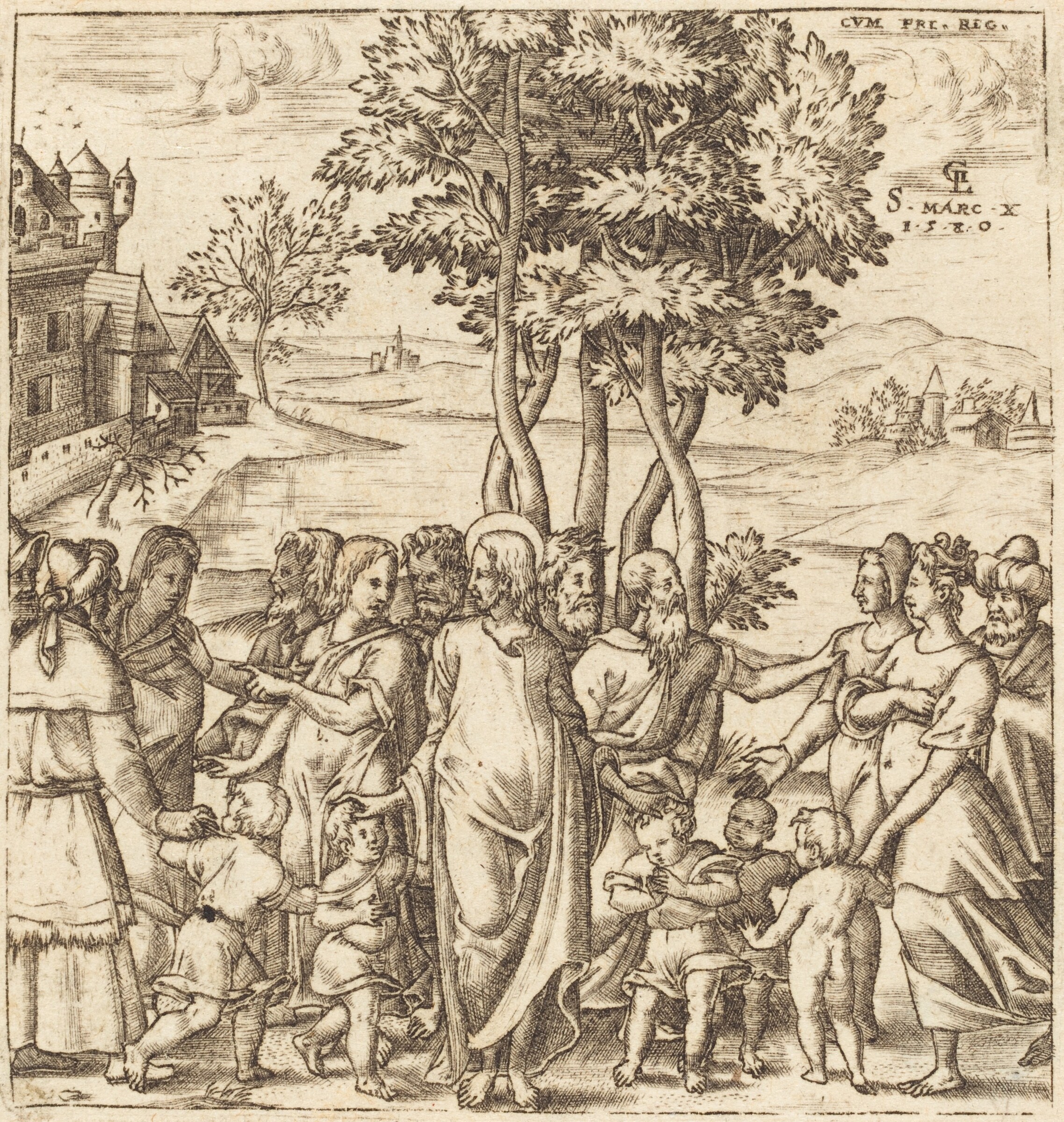 Christ Blesses the Children, Léonard Gaultier, probably c. 1576/1580