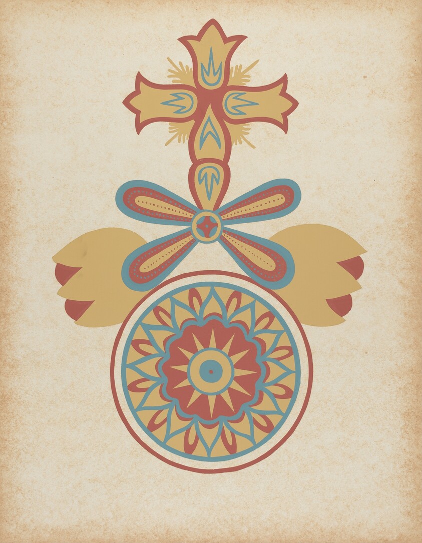 Santa Barbara Mission Doorway Design from the portfolio "Decorative Art of Spanish California"