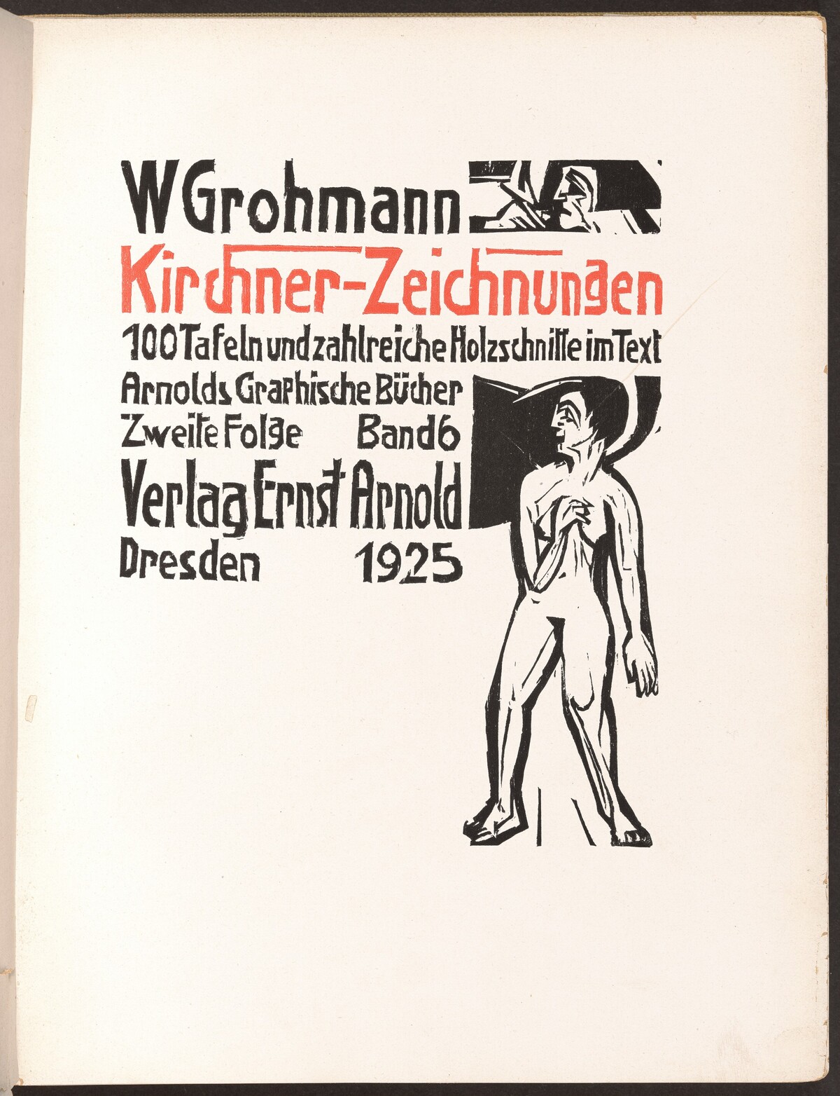 Title page from Kirchner Zeichnungen (Kirchner Drawings)
